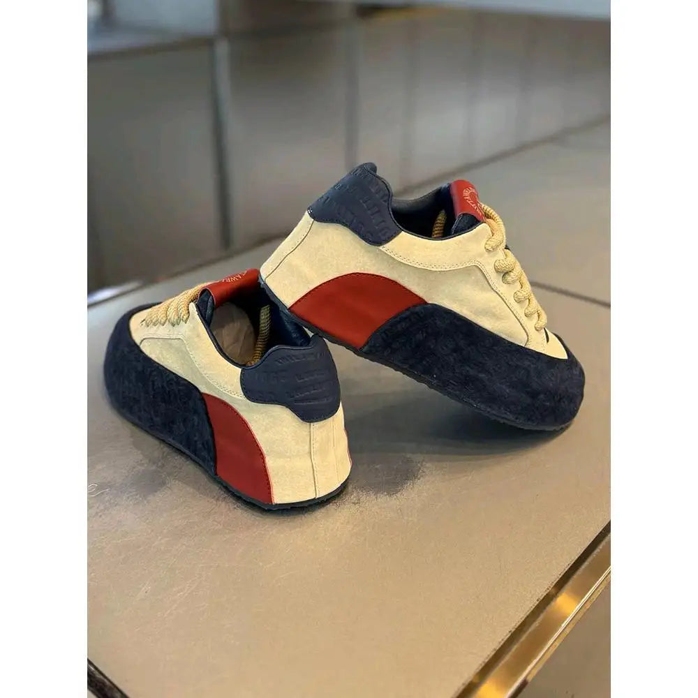 Sneakers Casual Mens Designer Cover Bottom Board Shoes Fashion Microfiber Leather Upper Increased Internal Platform Sports Shoes
