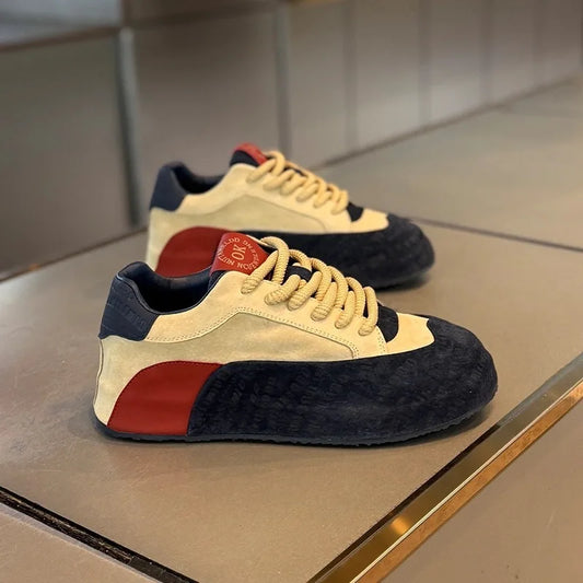 Sneakers Casual Mens Designer Cover Bottom Board Shoes Fashion Microfiber Leather Upper Increased Internal Platform Sports Shoes