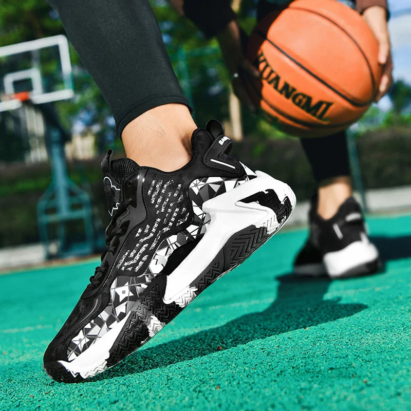 Men's Basketball Shoes Have Strong Jumping Ability Trendy and Versatile Street Style Fashionable and Lightweight