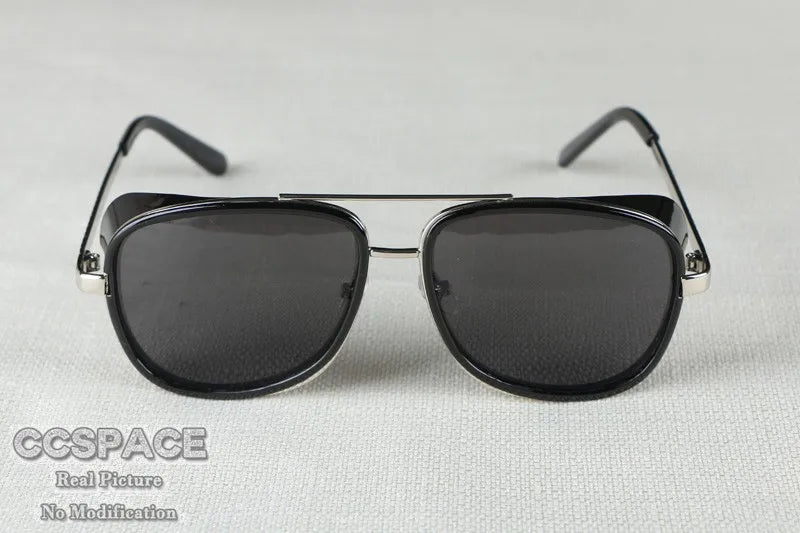 SU079 Retro Sun Glasses Red Lenses For Men Steam punk Women Vintage Male Sunglasses 2024 Men Goggle UV400