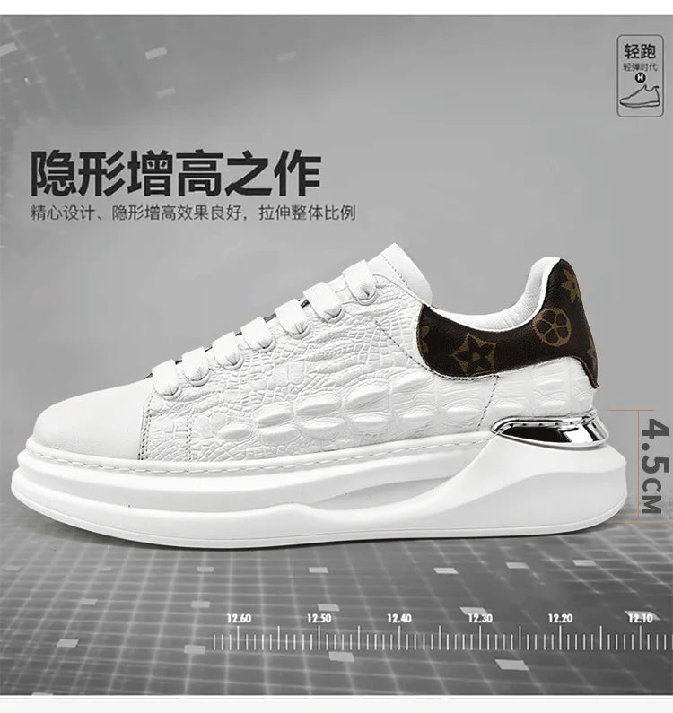 Men's Sneakers Genuine Leather Breathable Casual Shoes Light Anti Slip Walking Loafers Academy Style Board Shoes Tenis Masculino