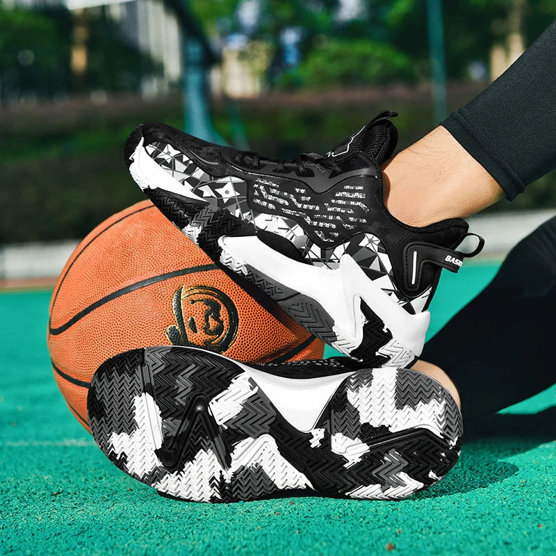 Men's Basketball Shoes Have Strong Jumping Ability Trendy and Versatile Street Style Fashionable and Lightweight