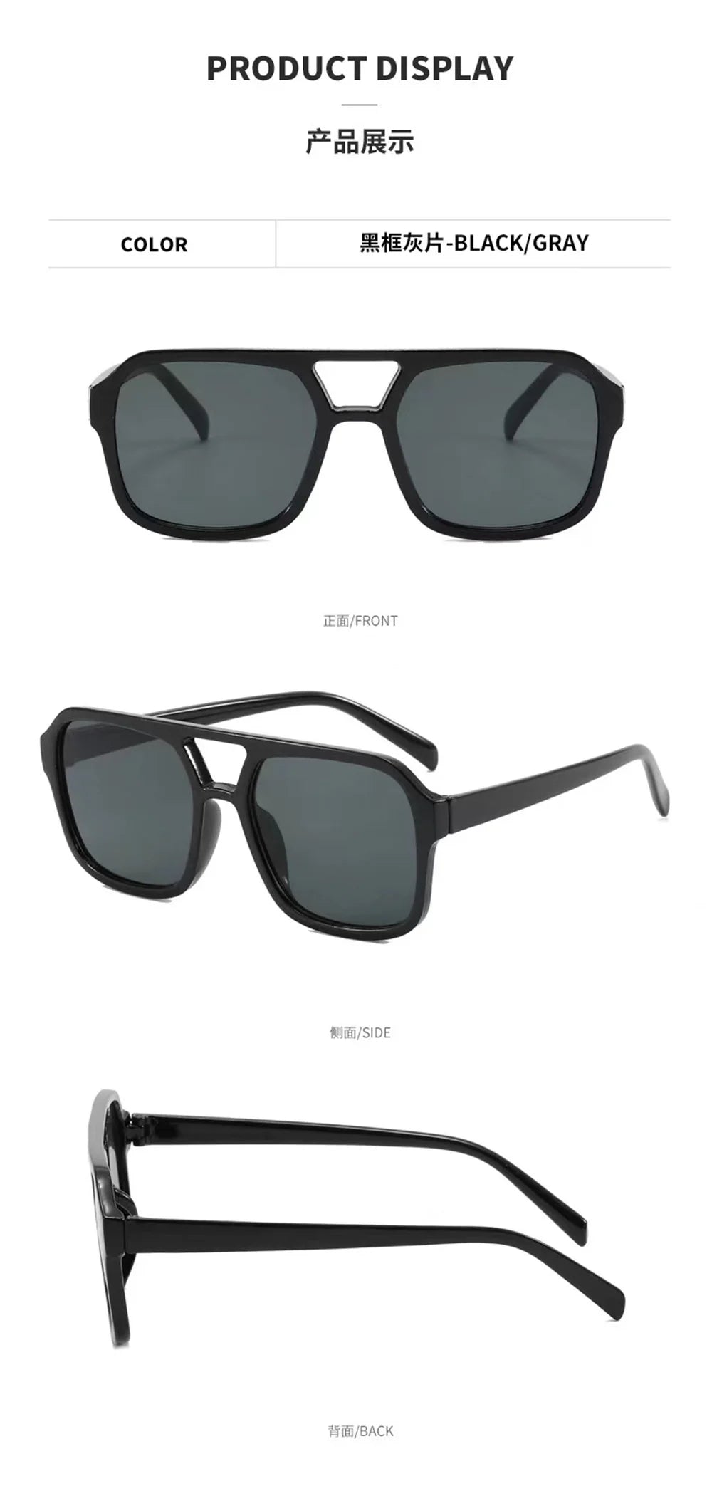 Square Oversized Sunnies Studios Aesthetic Shades Sunglasses for Women Sun Glasses Lady Female Eyewear Colour