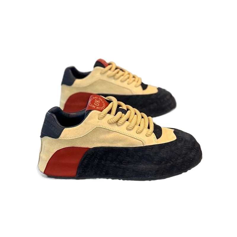 Sneakers Casual Mens Designer Cover Bottom Board Shoes Fashion Microfiber Leather Upper Increased Internal Platform Sports Shoes