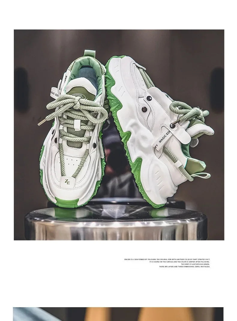 Men's Sneakers Light Luxury Fashion All-match Casual Platform Shoes Outdoor Non-slip Wear-resistant Designer Men Shoe 2025
