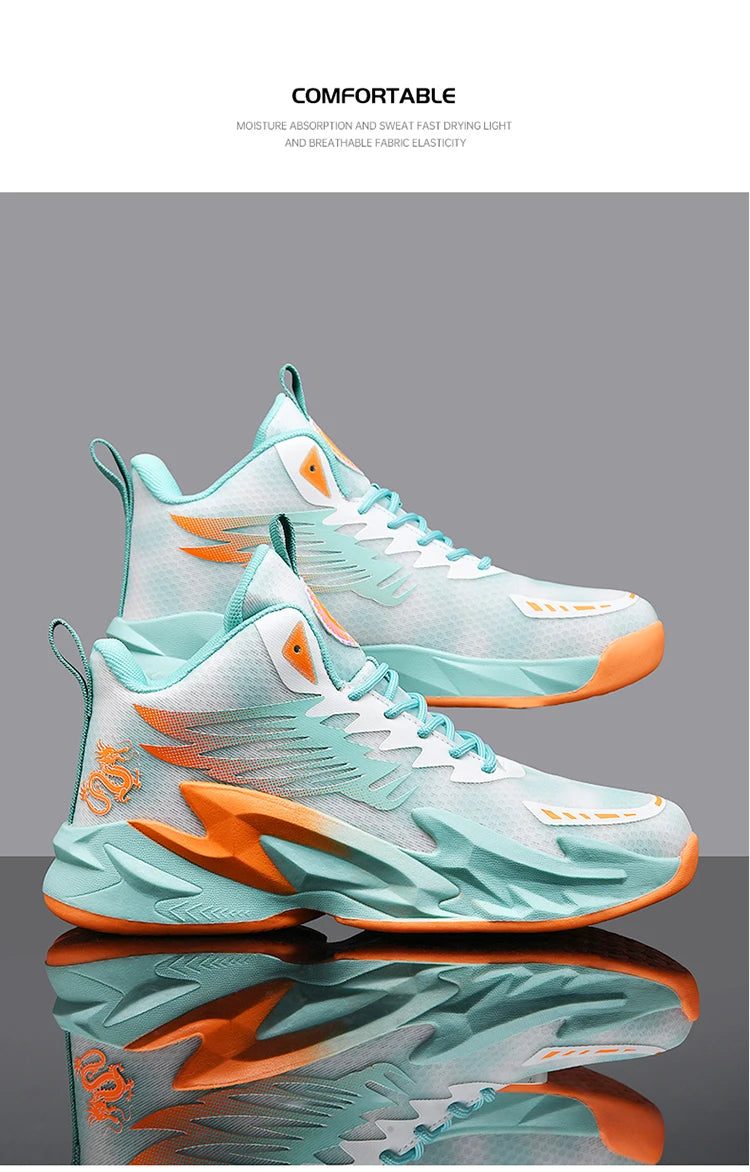 Basketball shoes youth students court sports shoes shock absorption non-slip Training Match Shoes