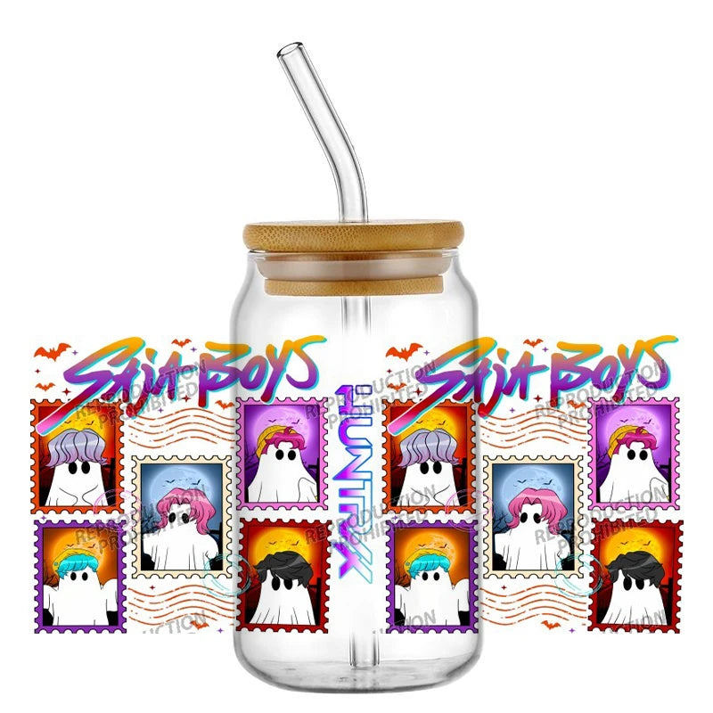 30 Style of Kpop Boy Band Design 3D UV DTF 16oz Cup Wraps Demon Inspired Hunter Girl Anime Fan 3D Transfers Stickers