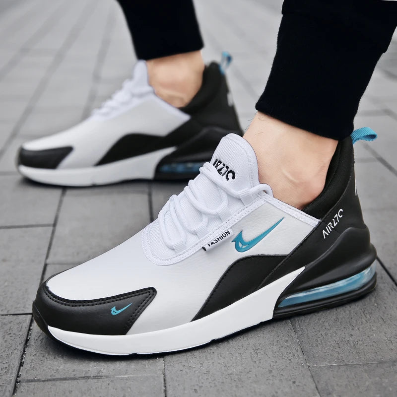 Leather Running Shoes for Men Casual Sports Sneakers Original Walking Jogging Air Cushion Male Trainers 2025 Big Size 45 46 47