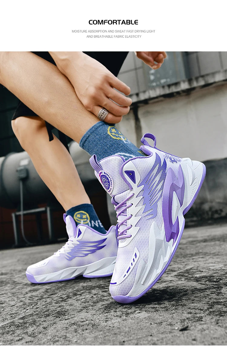 Basketball shoes youth students court sports shoes shock absorption non-slip Training Match Shoes