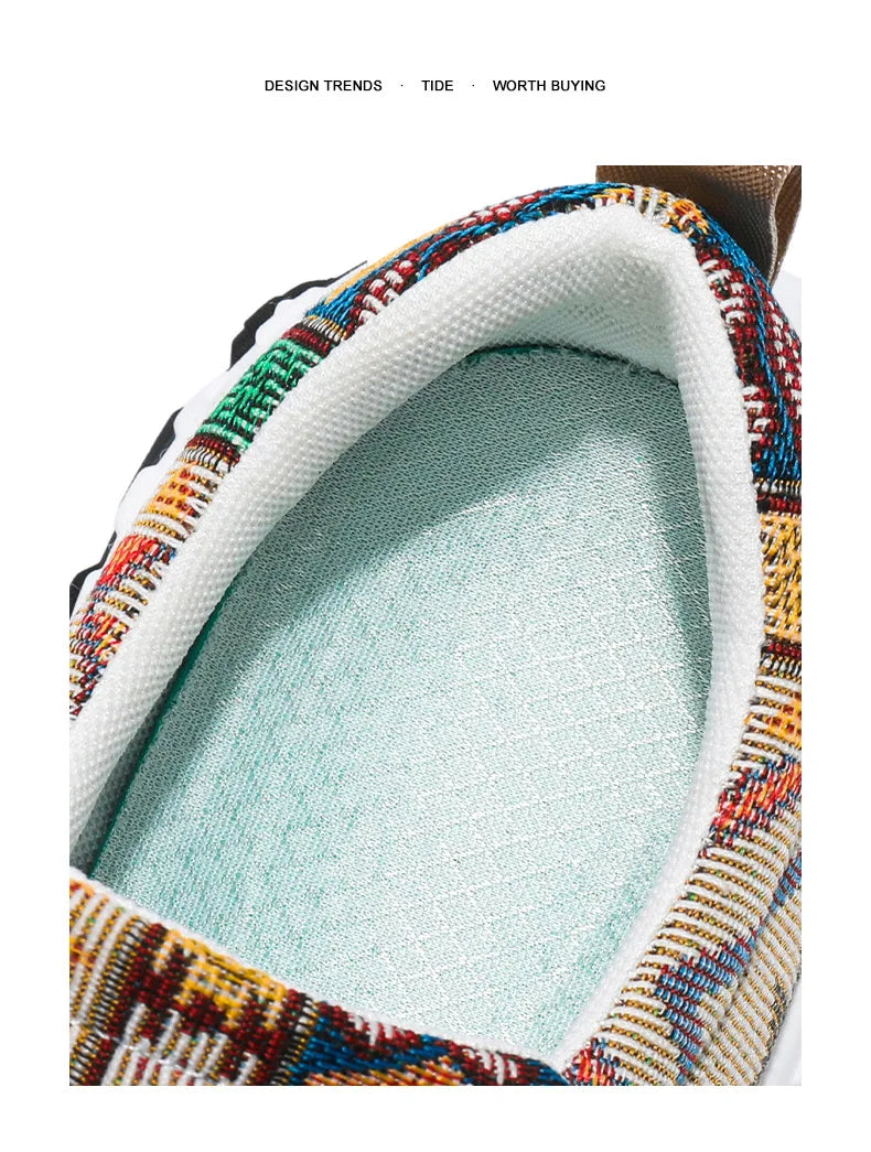 Man Plus Size  for Men 2025 Wedges Platform Sneakers Fashion Weave Hollow Ladies Loafers Slip-on Casual Shoes