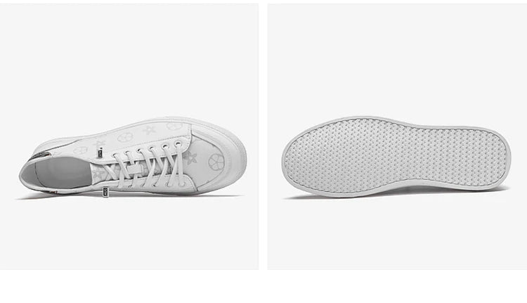 2025 Autumn Men's White Sneakers - Breathable Korean Street Style, Versatile Casual Shoes with Hong Kong Vibes