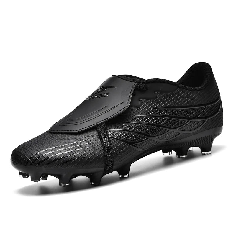 Youth Football Shoes with Long Spikes, Tongue-Less Laces, Ultra-High-End Natural Grass Special Football Shoes