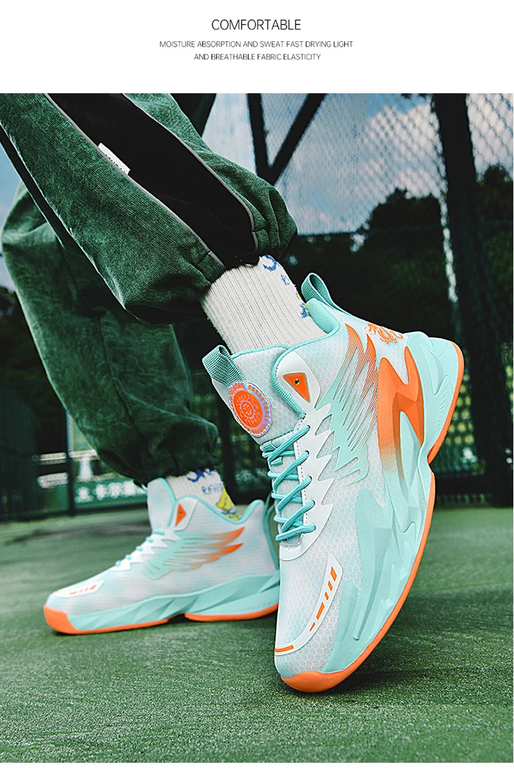 Basketball shoes youth students court sports shoes shock absorption non-slip Training Match Shoes