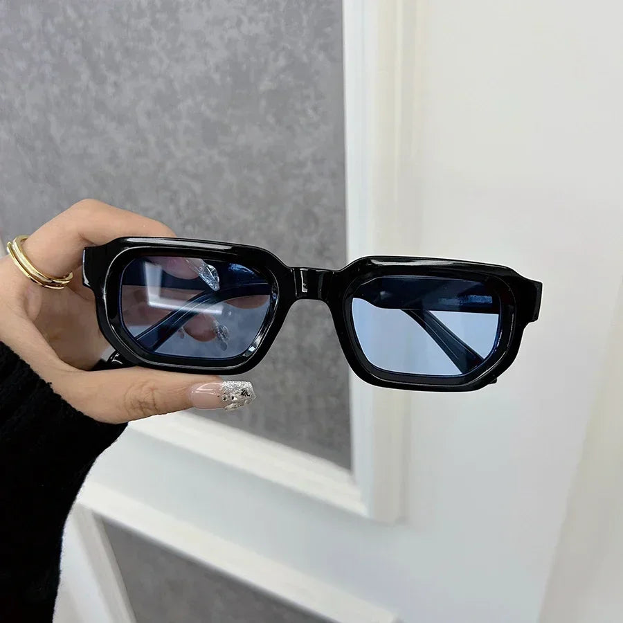 Luxurious Rectangle Sunglasses Women Men Fashion Brand Designer Casual Sun Glasses Female Male Plastic Outdoor Eyewear