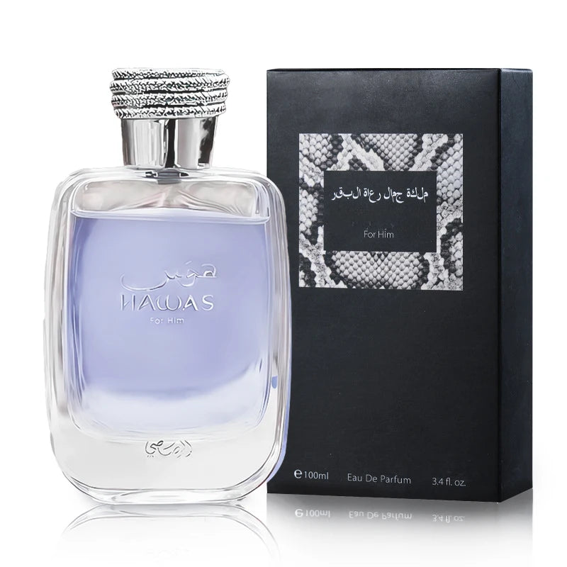 100ML Original Hawas Men Parfumes Spray Lasting Floral Elegance Premium Arabian Signature Refreshing Luxurious Masculine Present