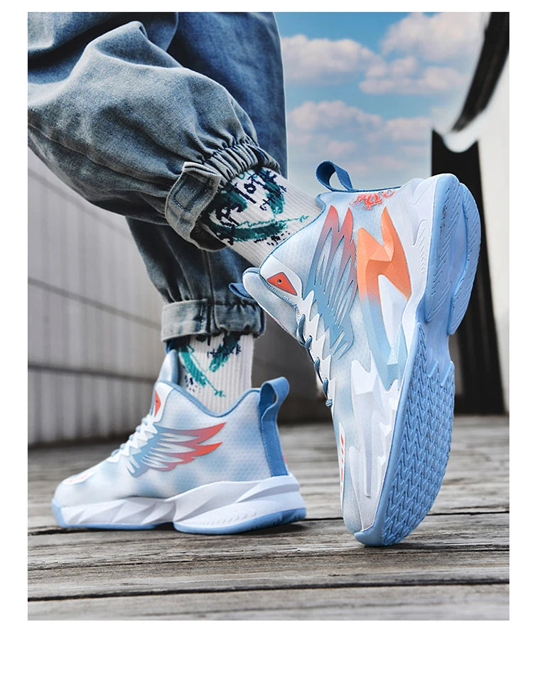 Basketball shoes youth students court sports shoes shock absorption non-slip Training Match Shoes