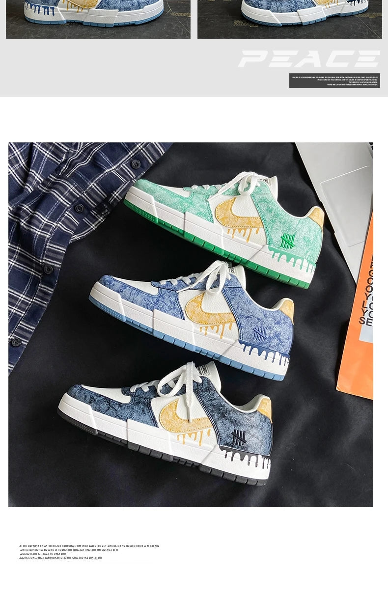 Shoes Men's 2025 Spring New Lightweight Non-slip Fashion Trend All-match Casual Soft Bottom Shock Absorption Running Sports