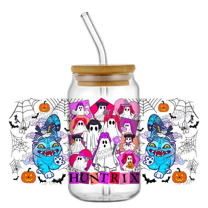 30 Style of Kpop Boy Band Design 3D UV DTF 16oz Cup Wraps Demon Inspired Hunter Girl Anime Fan 3D Transfers Stickers