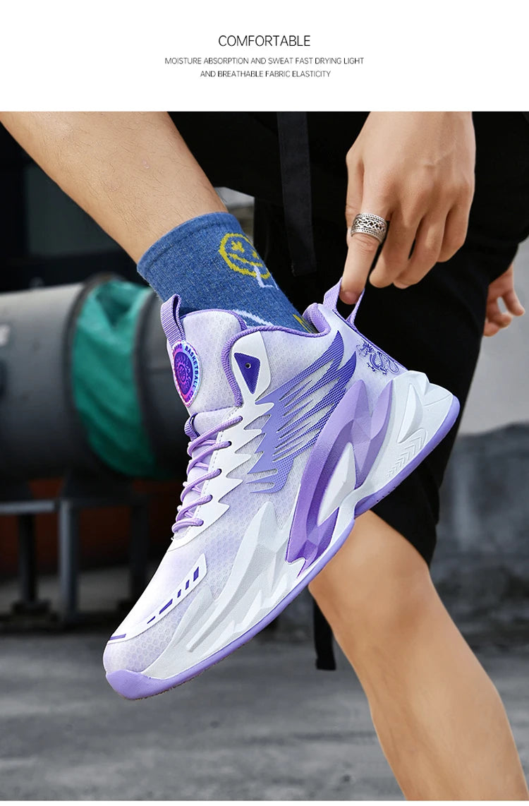 Basketball shoes youth students court sports shoes shock absorption non-slip Training Match Shoes