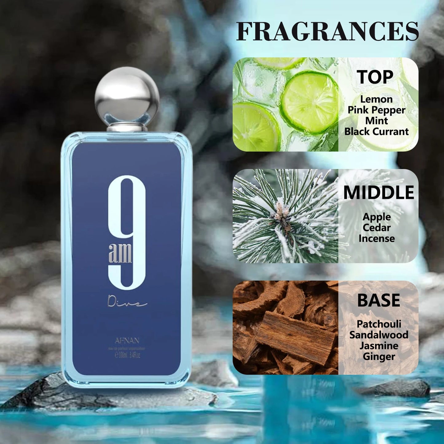100ML Afnan 9 PM Rebel Unisex Eau De Parfum Original Arabic Perfume High Quality Brand Perfume For Men For Women Holiday Gifts