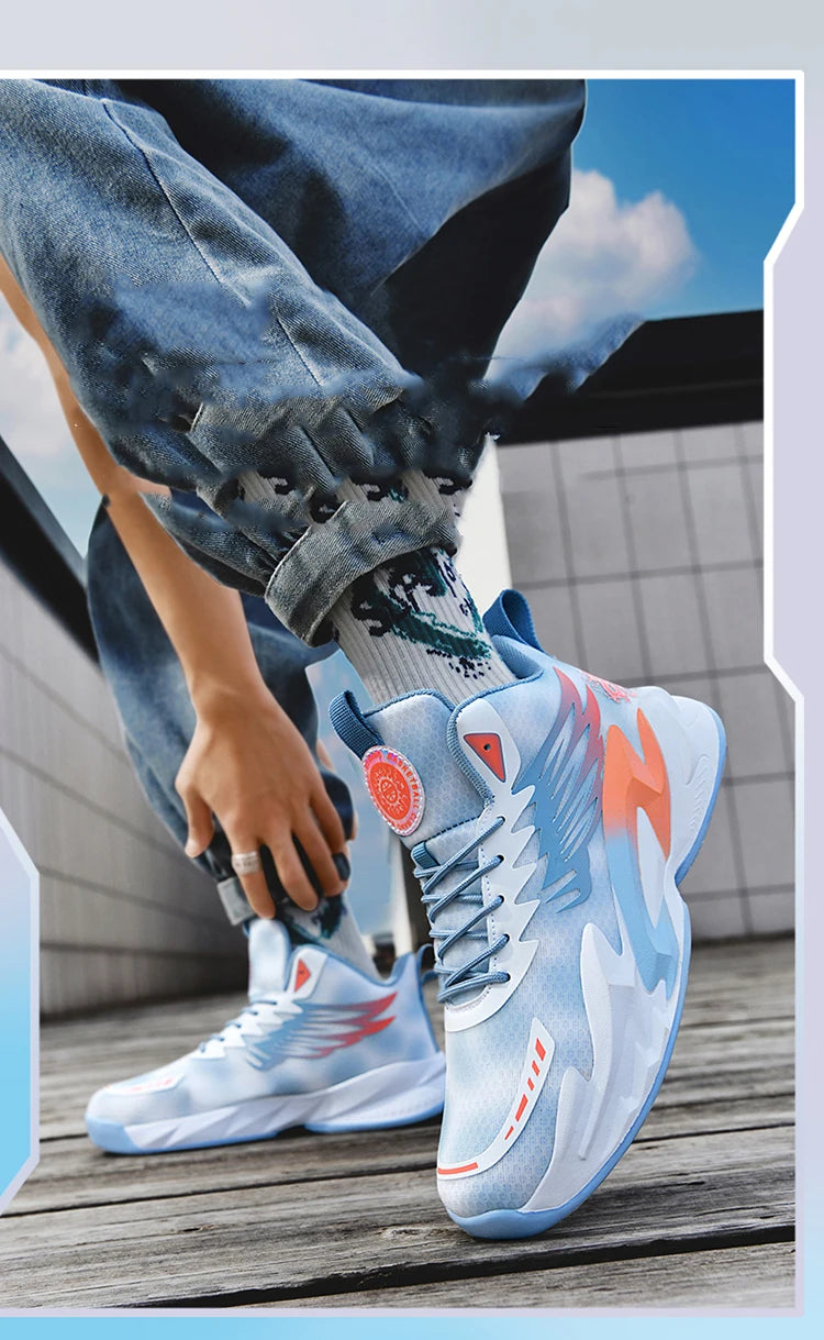Basketball shoes youth students court sports shoes shock absorption non-slip Training Match Shoes