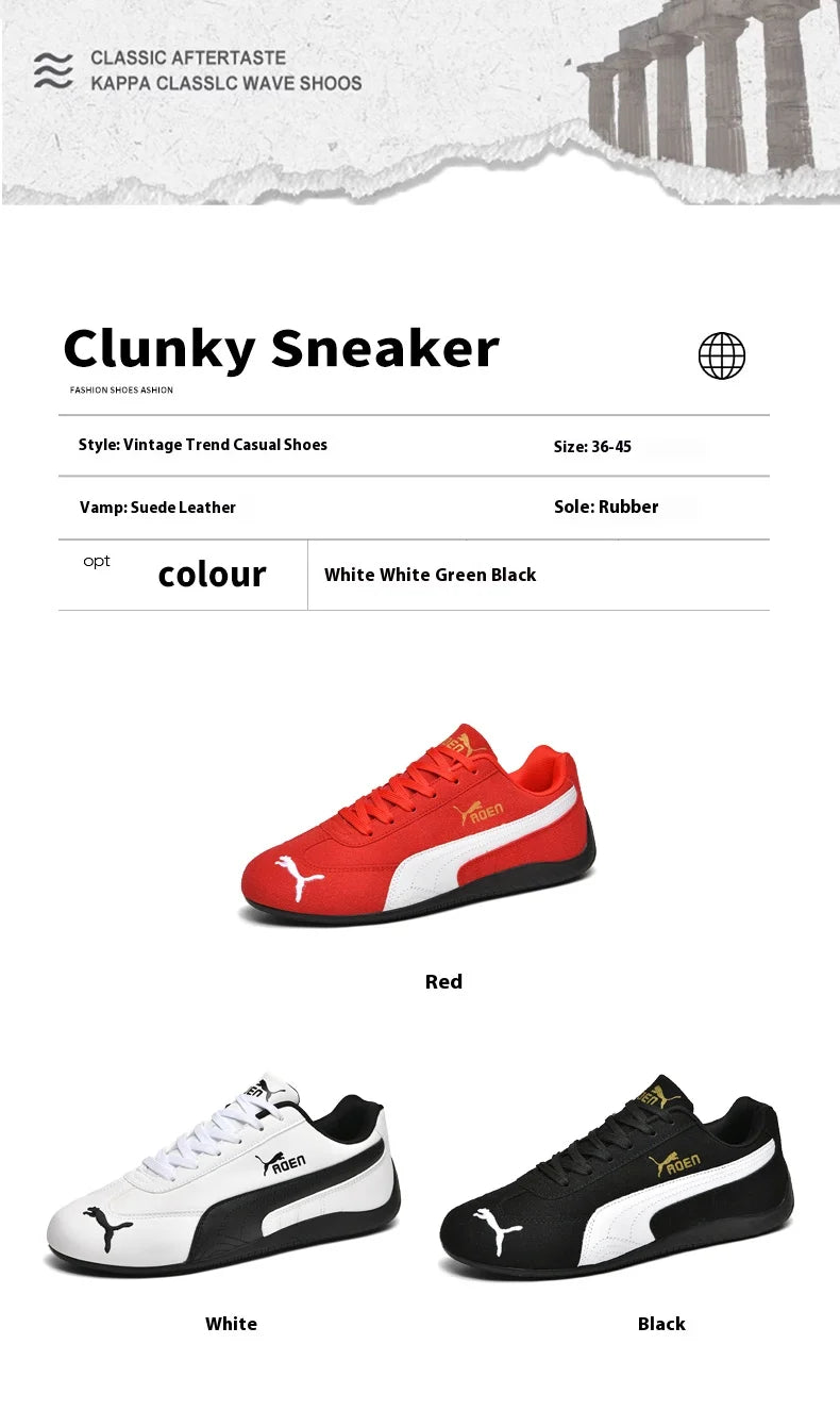 The genuine leather lightweight soft-soled Forrest Gump sneakers are fashionable and versatile low-top sports and casual shoes