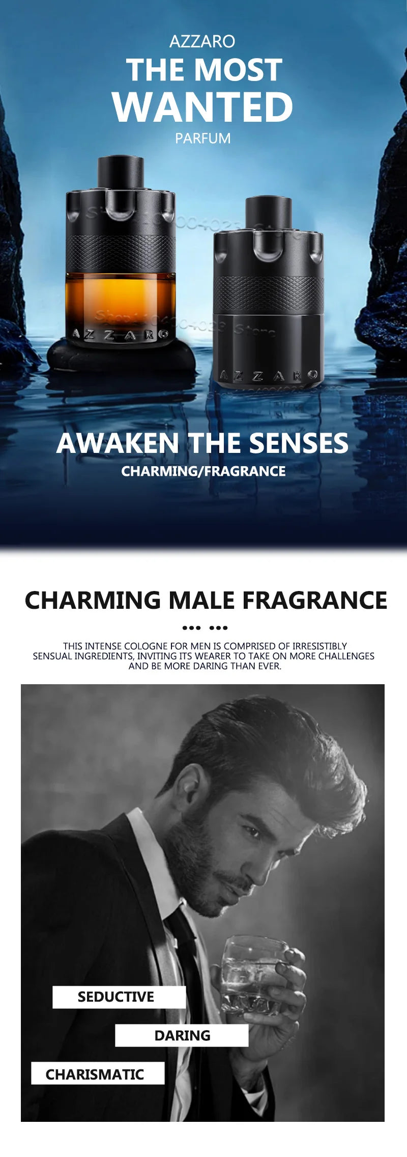 100ML Azzaro The Most Wanted Parfum Intense Mens Cologne Spicy Seductive Fragrance Luxury Perfumes For Men Attract Women Perfume