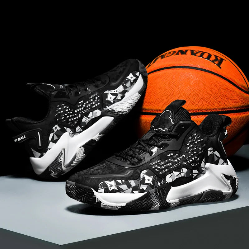 Men's Basketball Shoes Have Strong Jumping Ability Trendy and Versatile Street Style Fashionable and Lightweight