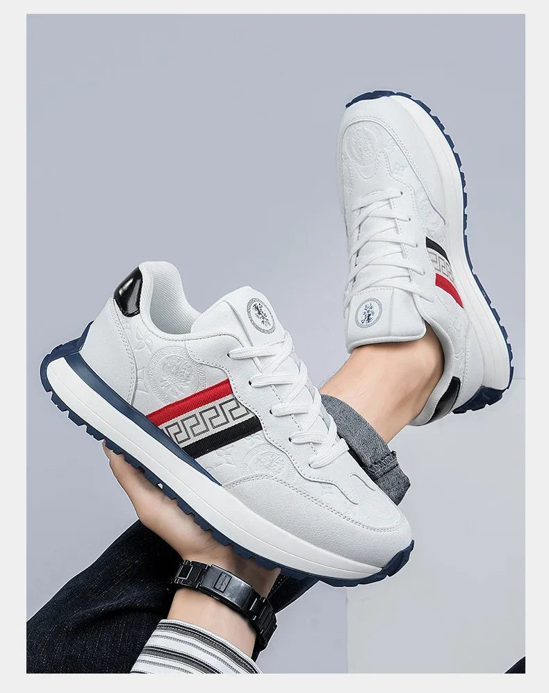 Genuine Leather Casual Shoes Men Designer Luxury Women Tennis Chunky Sneakers Muffin Sport Shoes Man Male Board Footwear