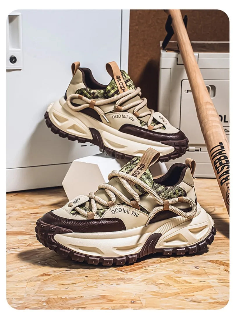Shoes for Men High Quality Trend Light Platform Sneakers Fashion Retro Heightening Casual Thick Sole Men Shoes Zapatillas Hombre
