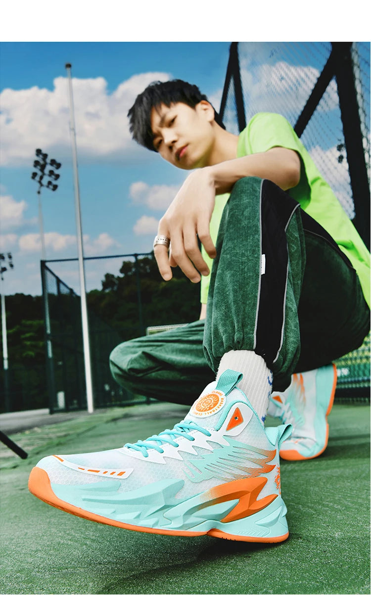 Basketball shoes youth students court sports shoes shock absorption non-slip Training Match Shoes