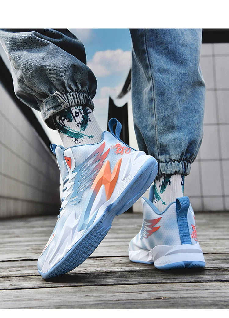 Basketball shoes youth students court sports shoes shock absorption non-slip Training Match Shoes