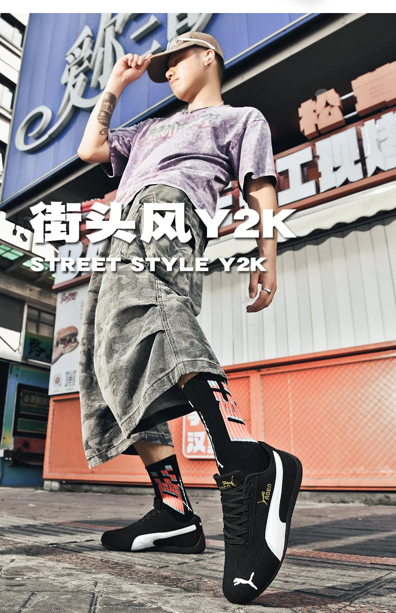 The genuine leather lightweight soft-soled Forrest Gump sneakers are fashionable and versatile low-top sports and casual shoes