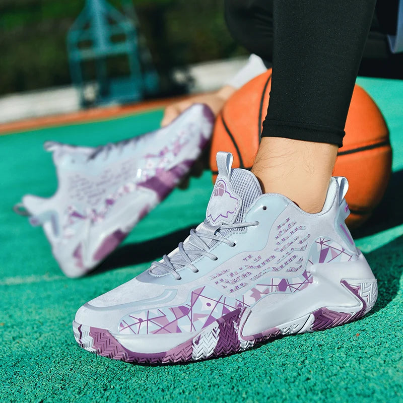 Men's Basketball Shoes Have Strong Jumping Ability Trendy and Versatile Street Style Fashionable and Lightweight