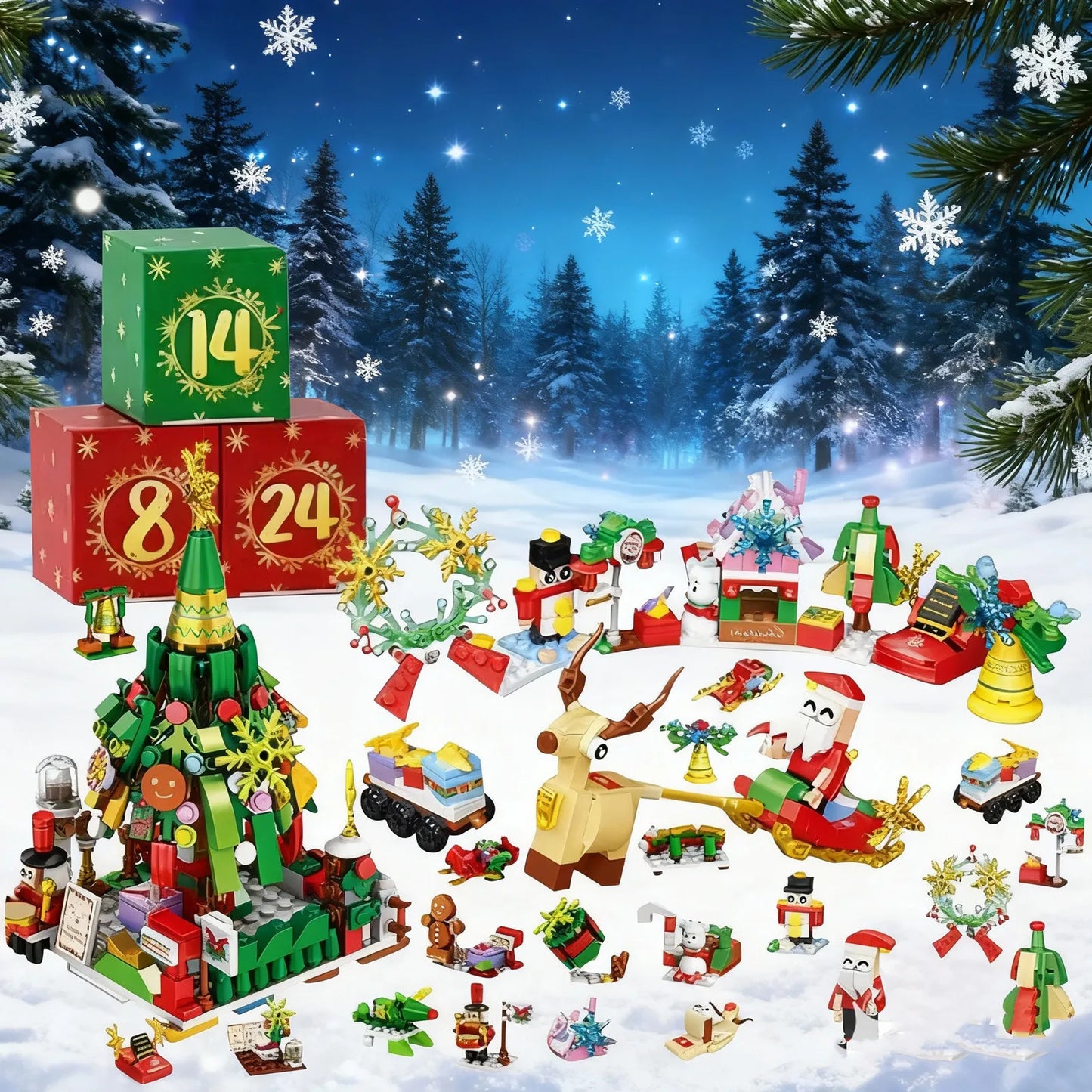 Christmas Countdown Calendar Includes Arrival Calendar Christmas Enhanced Hands Skills Surprise Christmas Collectibles Gifts