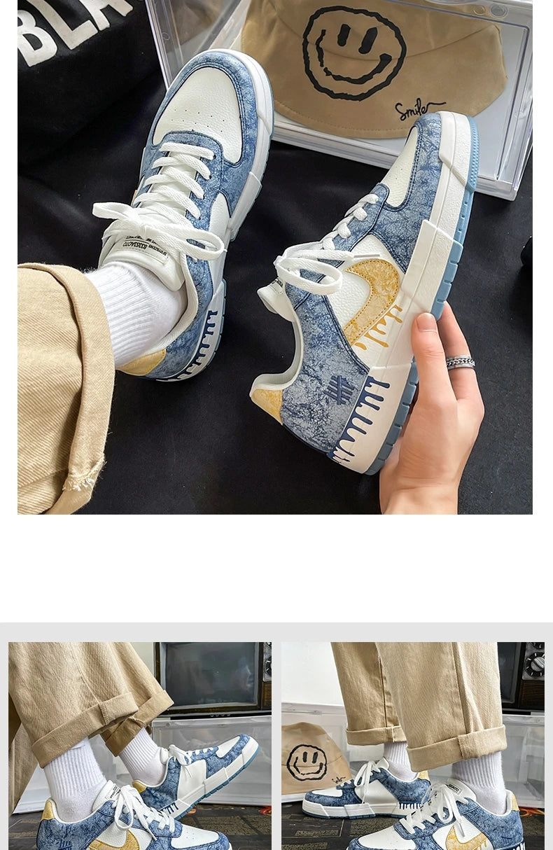 Shoes Men's 2025 Spring New Lightweight Non-slip Fashion Trend All-match Casual Soft Bottom Shock Absorption Running Sports