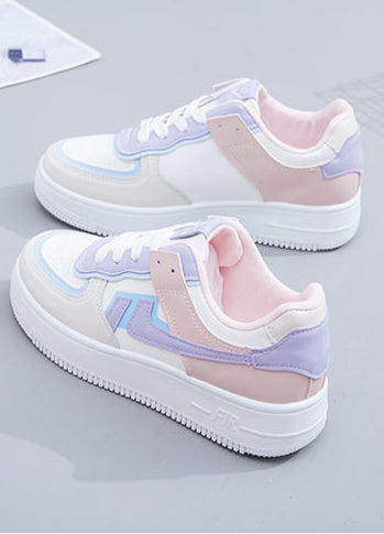 Spring and Autumn Fashion New Casual Comfortable Round Toe Thick-soled Breathable Sports Shoes with Random Letters on the Upper