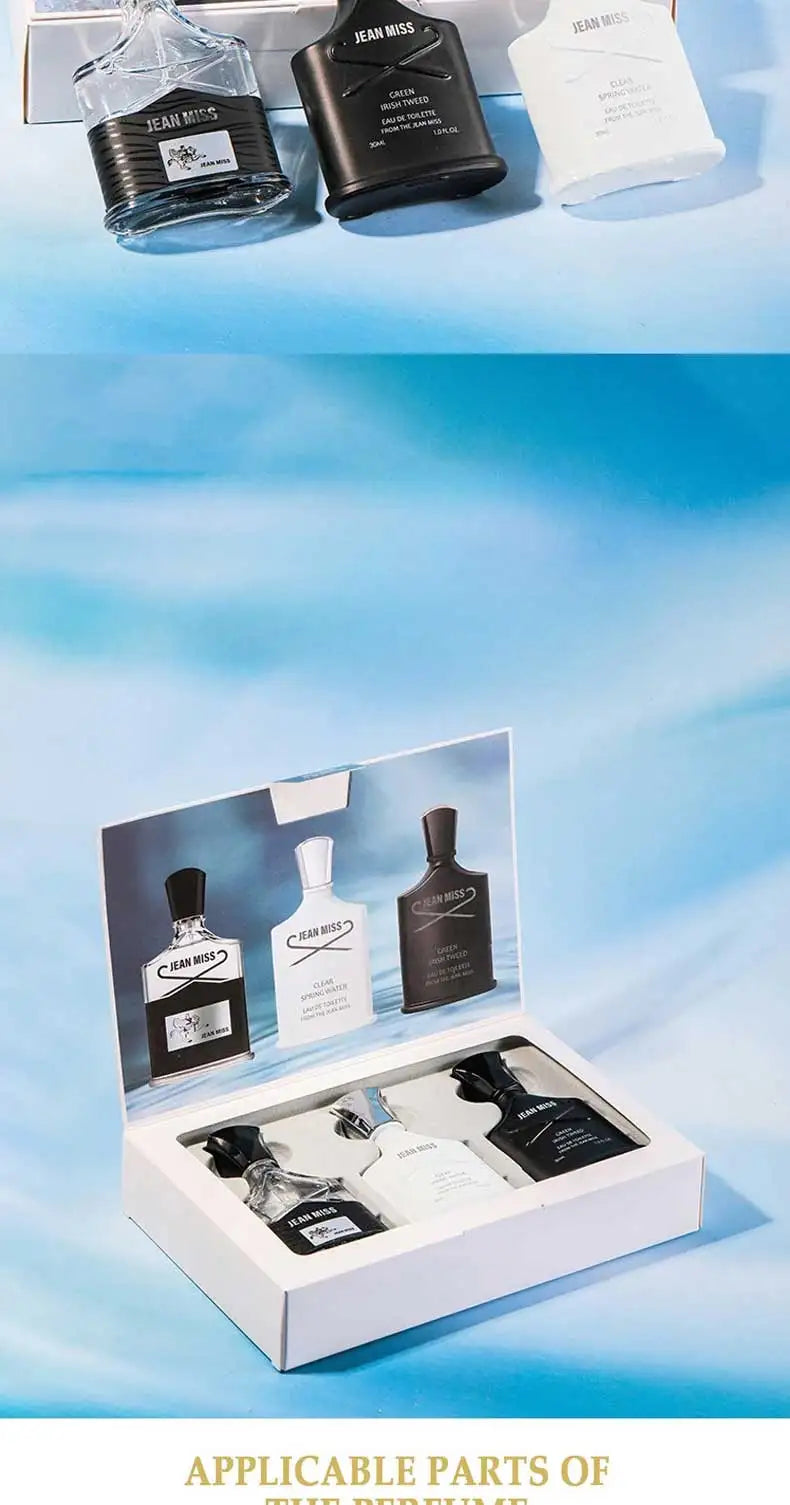 3PCS Set Perfume Gift Box Lasting Cologne Scent Perfumy Męskie Charming Man Perfumes Hombres Originales Fresh Natural 90ml Sets