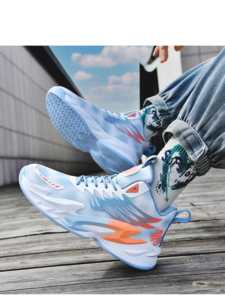 Basketball shoes youth students court sports shoes shock absorption non-slip Training Match Shoes
