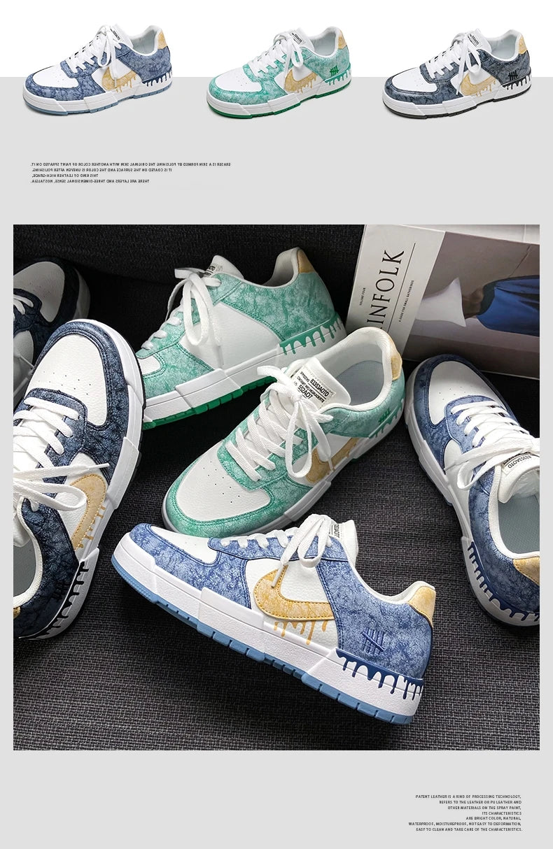 Shoes Men's 2025 Spring New Lightweight Non-slip Fashion Trend All-match Casual Soft Bottom Shock Absorption Running Sports