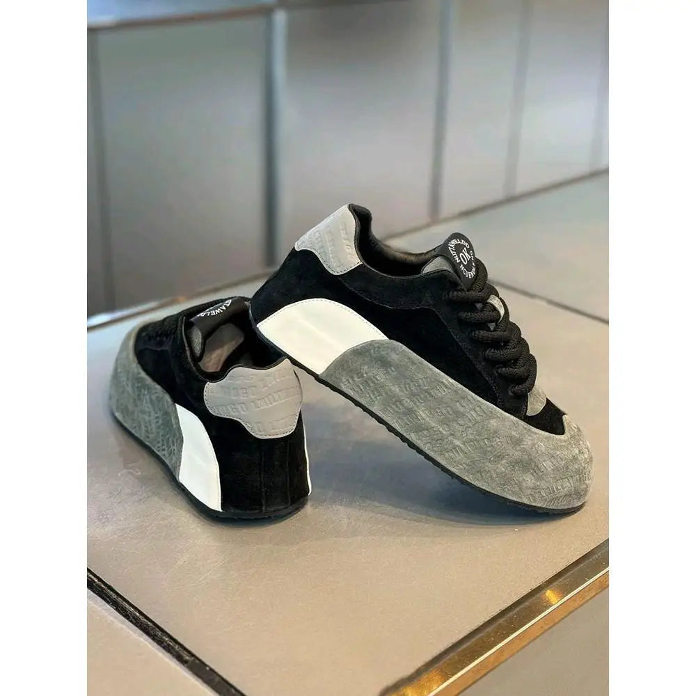 Sneakers Casual Mens Designer Cover Bottom Board Shoes Fashion Microfiber Leather Upper Increased Internal Platform Sports Shoes
