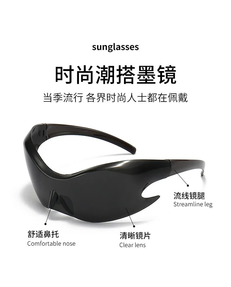 Classic Men's Vintage Sunclasses Women Joined Body Future Technology Sense Sun Glasses Men Outdoor Cycling Sports Eyewear UV400