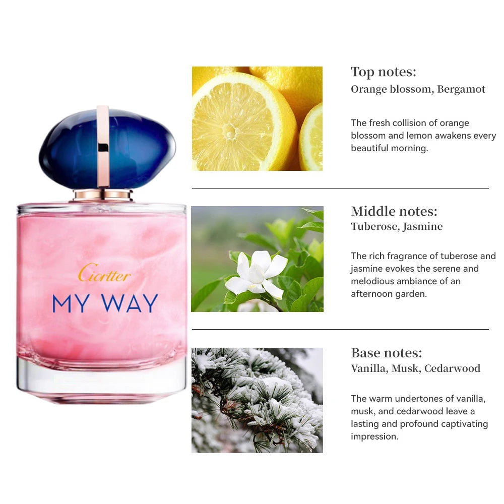 50ml (1.7oz)Brand Perfume My Way Unisex Perfume Long Lasting Floral Fruity Fragrance Wood Perfume for Body Spray Women