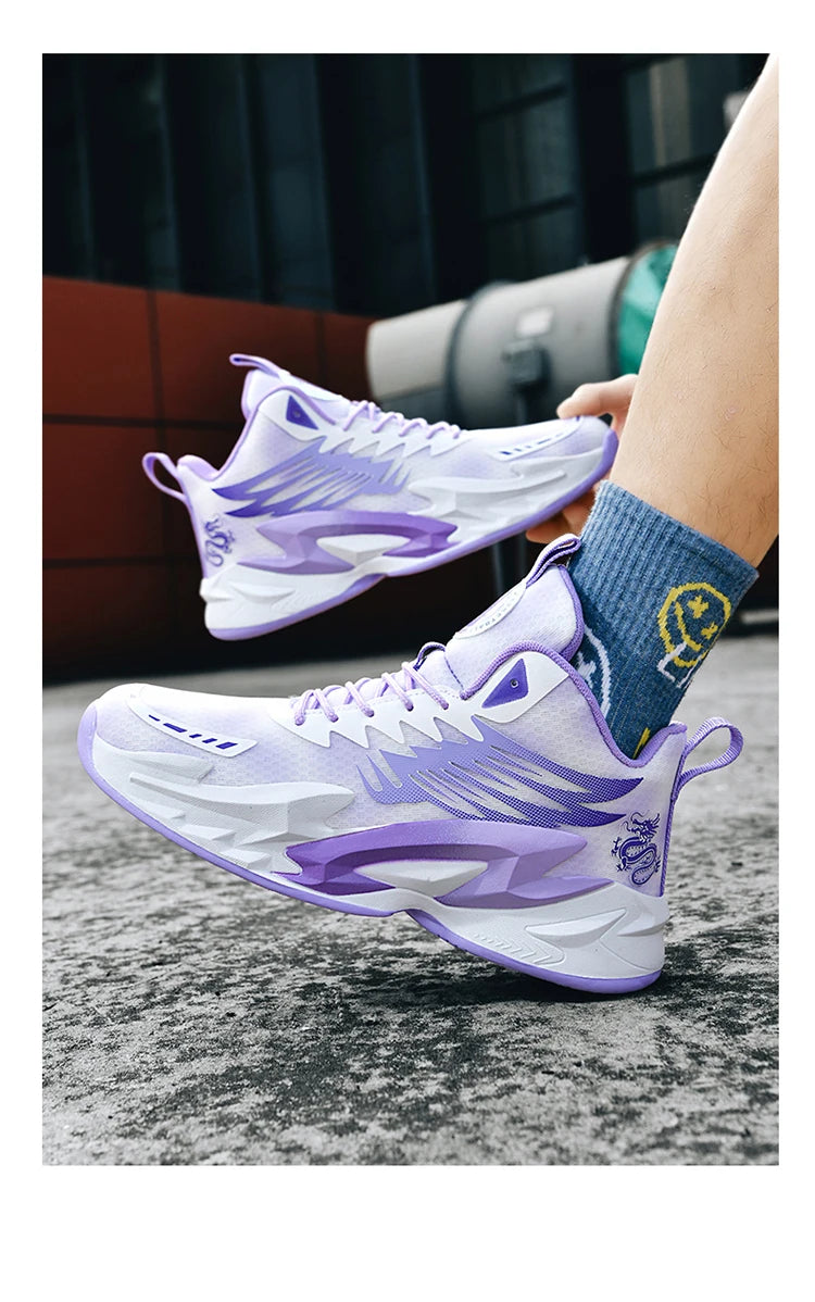 Basketball shoes youth students court sports shoes shock absorption non-slip Training Match Shoes