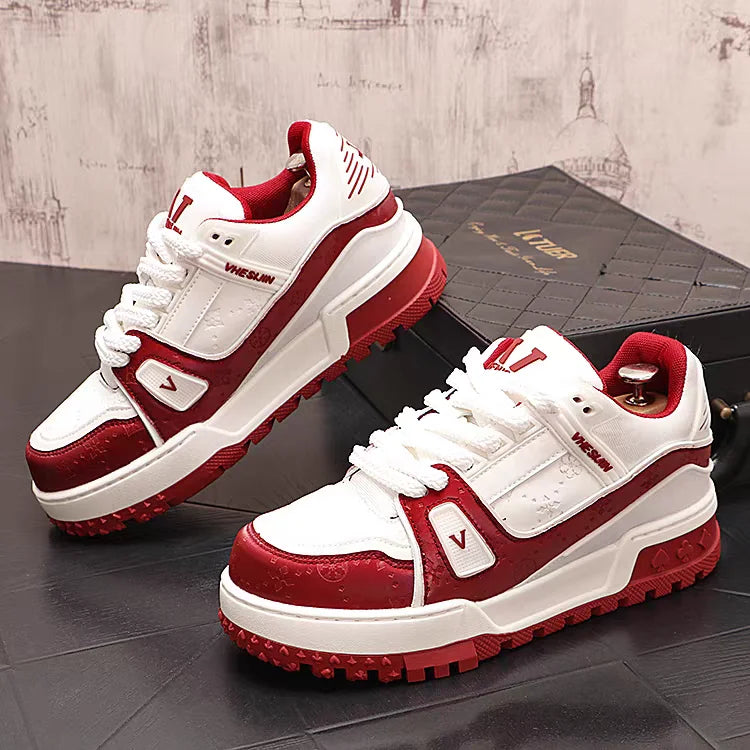 Designer Wedding Party Shoes Autumn Fashion Casual Sneakers Round Toe Thick Bottom Walking Office Leisure Loafers