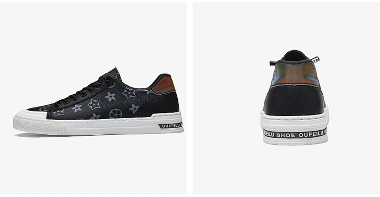 2025 Autumn Men's White Sneakers - Breathable Korean Street Style, Versatile Casual Shoes with Hong Kong Vibes