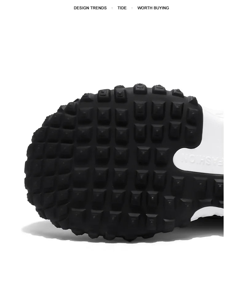 Man Plus Size  for Men 2025 Wedges Platform Sneakers Fashion Weave Hollow Ladies Loafers Slip-on Casual Shoes