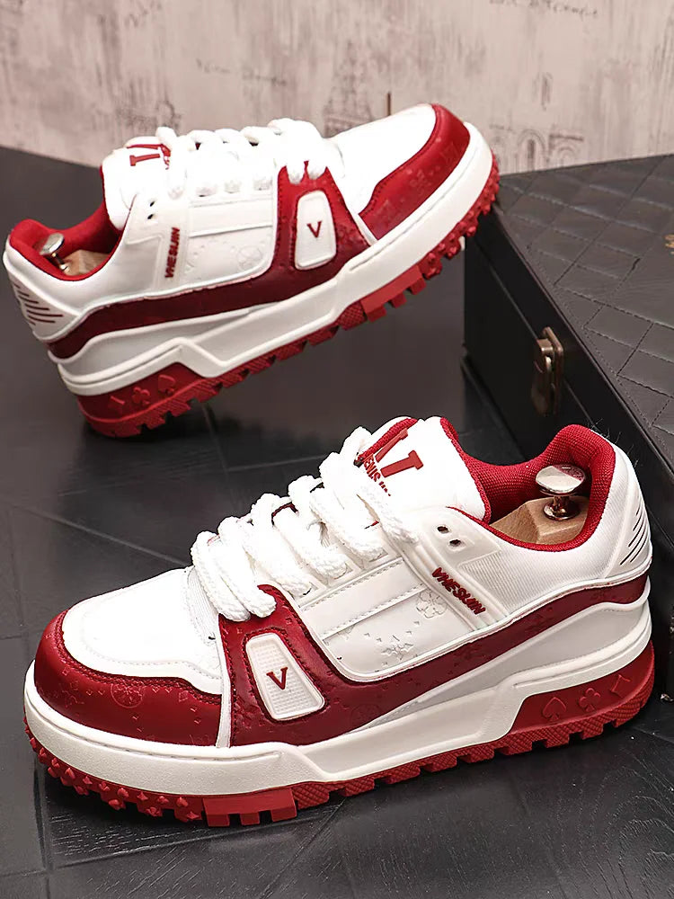 Designer Wedding Party Shoes Autumn Fashion Casual Sneakers Round Toe Thick Bottom Walking Office Leisure Loafers