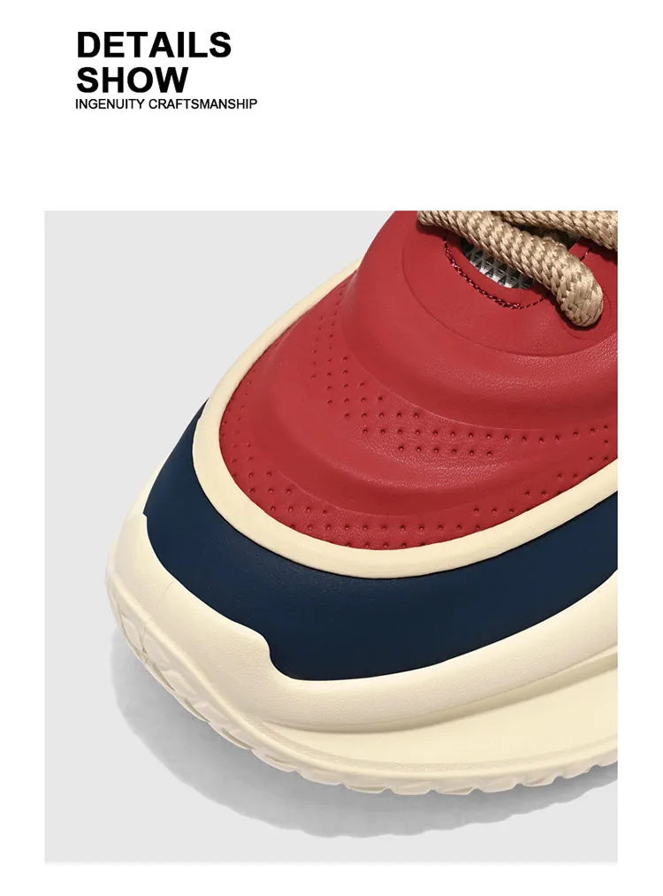 Men Casual Sneakers 2025 Spring New Fashion Gym Sports Leisure Shoes Men's Versatile Thick Sole Height Increasing Walking Shoes