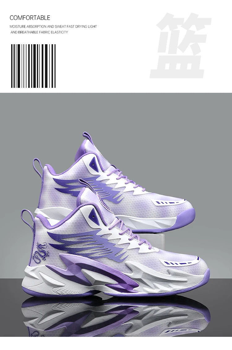 Basketball shoes youth students court sports shoes shock absorption non-slip Training Match Shoes